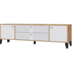 Изображение товара Тумба под телевизор ТЭКС Парус-10, Дуб крафт золотой, Карбон фарфор