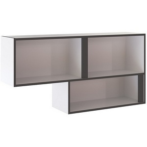 Изображение товара Полка ТЭКС навесная открытая Асцелла, Белый, Графит серый