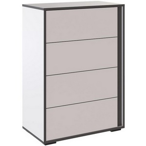 Изображение товара Комод ТЭКС Асцелла, Белый, Графит серый