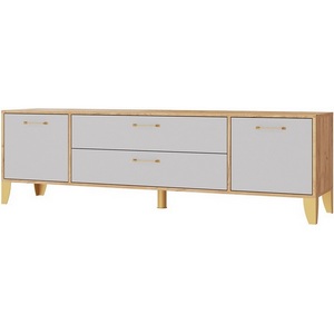 Изображение товара Тумба под телевизор ТЭКС Парус-13, Дуб крафт золотой, Кашемир