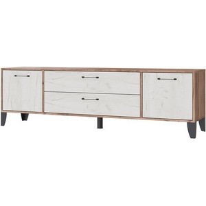 Изображение товара Тумба под телевизор ТЭКС Парус-13, Дуб крафт табачный, Дуб крафт белый