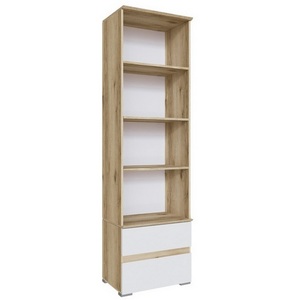 Изображение товара Стеллаж шириной 60 см ТЭКС-пенал Плейона открытый, Дуб Делано, Белый