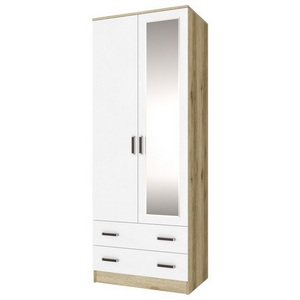 Изображение товара Шкаф с Зеркало ТЭКСм Лагуна 80 см, Дуб Делано, Белый