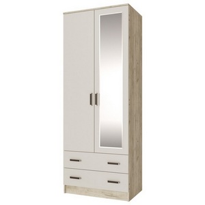 Изображение товара Шкаф с Зеркало ТЭКСм Лагуна 80 см, Дуб крафт серый, Кашемир