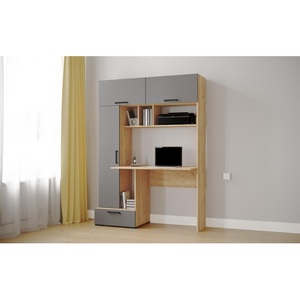 Изображение товара Компьютерный стол ТЭКС Квартет-11, Дуб крафт золотой, графит серый