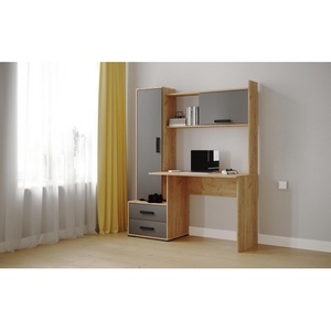 Изображение товара Компьютерный стол ТЭКС Квартет-9, Дуб крафт золотой, графит серый