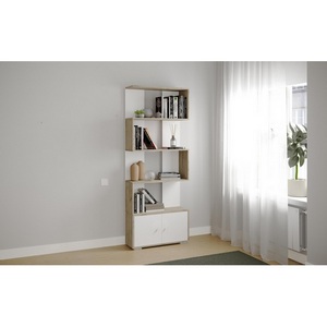 Изображение товара Стеллаж для книг деревянный белый ТЭКС Ромео-2, Дуб крафт серый, белый