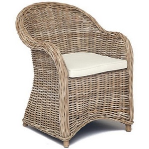 Изображение товара Кресло (c подушкой) натуральный серый/natural (натуральный ротанг) 10499