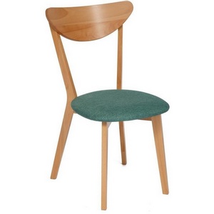 Изображение товара Стул для гостиной деревянные с тканевой обивкой мягкое сиденье/ цвет сиденья - Морская (Макси) натуральный ( бук ) (каркас бук, сиденье ткань) 10754