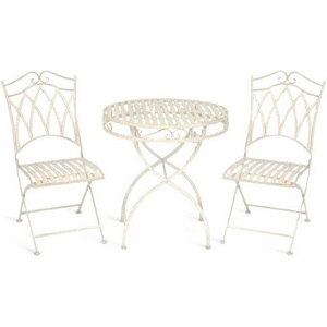 Изображение товара Комплект (стол + стула) (mod. PL08-8668/8669) белый (antique white) (металл) 11183