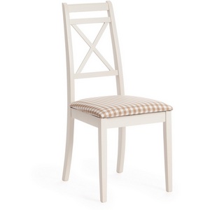 Изображение товара Стул (PC-SC) дерево гевея, 45х53х97см, (слоновая кость 2-5), ткань: клетка мелкая (S505-18) Picasso