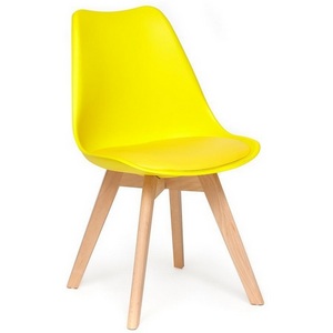 Изображение товара Стул (mod. 73) желтый (дерево/пластик/ПУ) 111310