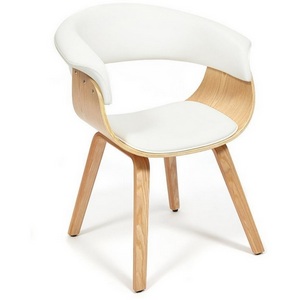 Изображение товара Стул VIMTA (mod.8021) натуральный/белый (дерево / экокожа) 112750