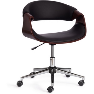 Изображение товара Кресло орех, кож/зам черный 112754