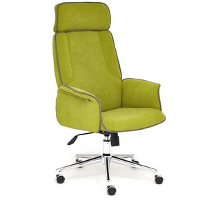 Изображение товара Кресло компьютерное с тканевой обивкой с мягкими подлокотниками флок , олива, Charm