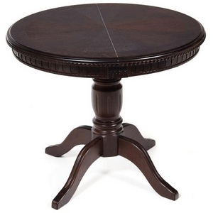 Изображение товара Стол вставка-бабочка бук, мдф, D90+30x77см, Tobacco Stefano (круглая столешница, 4 ножки)