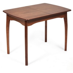 Изображение товара Стол вставка-бабочка на 4 персоны бук, мдф, 100+30x70x75, коричневый CATERINA (прямоугольная столешница, 4 ножки)