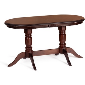 Изображение товара Кухонный стол вставка-бабочка с закругленными углами COPPOLA (Бук, МДФ) (овальная столешница, 6 ножек)