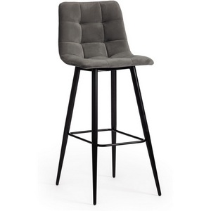 Изображение товара Стул барный CHILLY (mod.7095б) (Ткань,Металл /Серый,Черный)