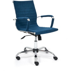 Изображение товара Кресло компьютерное со средней спинкой URBAN-LOW синий (флок) 113566