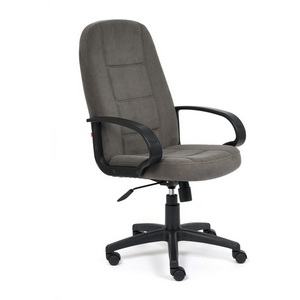 Изображение товара Стул для офиса компьютерный с максимальной нагрузкой 120 кг серый (флок) 129