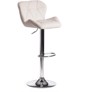 Изображение товара Стул с регулировкой высоты белый барный BIAGGIO (mod. KY717) белый/хром (металл/экокожа) 113666