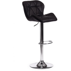 Изображение товара Стул с подставкой для ног барный BIAGGIO (mod. KY717) черный/хром (металл/экокожа) 113666