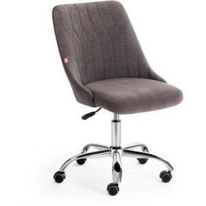 Изображение товара Офисное кресло - стул компьютерный без подлокотников с нагрузкой до 100 кг серый (флок) 113911