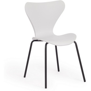 Изображение товара Стул для кухни пластиковый шириной 50 см Jacobsen (mod DC 102) / 1 шт. в упаковке (пластик,металл/белый,черный )