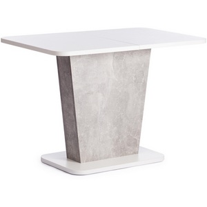 Изображение товара Стол с центральной вставкой обеденный GENT (Белый, Бетон). (прямоугольная столешница)