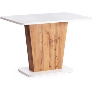 Изображение товара Стол с центральной вставкой обеденный GENT (Дуб вотан, Белый). (прямоугольная столешница)