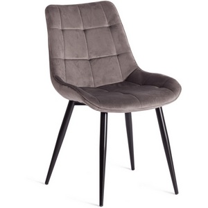 Изображение товара Стул (mod. 8060) металл/вельвет, х см, светло-серый (HLR 24)/черный Abruzzo