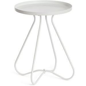 Изображение товара Столик журнальный GLAND (Белый) (круглая столешница, X-образная опора)