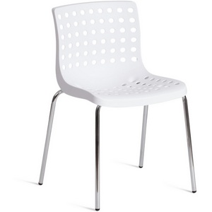 Изображение товара Стул (mod. C-084-A) металл/пластик, х см, (белый) / (хром) SKALBERG