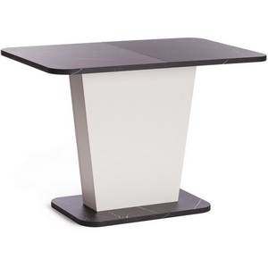 Изображение товара Стол с центральной вставкой обеденный GENT (Мрамор Блэк Роял, Белый). (прямоугольная столешница)