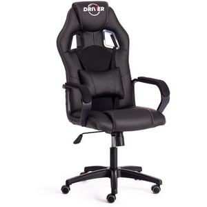 Изображение товара Компьютерное кресло - стул компьютерный с сетчатой спинкой с пластиковой крестовиной DRIVER (22) (черный,черный ).