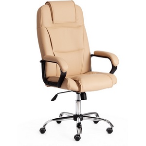 Изображение товара Кресло хром (22) кож/зам, бежевый, 36-34 Bergamo