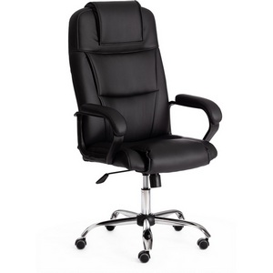 Изображение товара Кресло игровое с регулировкой высоты кож/зам, черный, 36-6 Bergamo