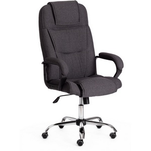 Изображение товара Офисное кресло - стул компьютерный с тканевой обивкой BERGAMO хром (22) (темно-серый).