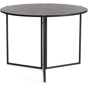 Изображение товара Стол складывающийся YOOP (mod. 1202) (Черный мрамор). (круглая столешница, X-образная опора)