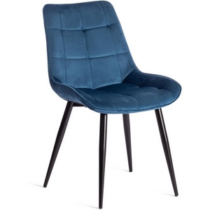 Изображение товара Стул ABRUZZO ( mod. 8060 ) / 1 шт. в упаковке (Металл,Вельвет /Синий,Черный )