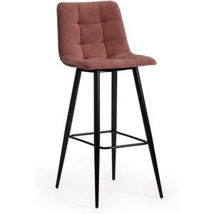 Изображение товара Стул барный CHILLY (mod.7095б) / 1 шт. в упаковке (Ткань,Металл /Коралловый,Черный)