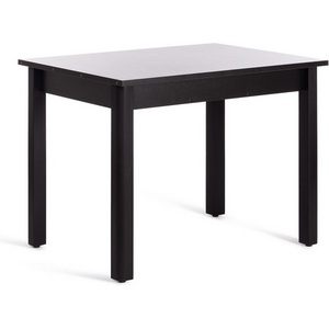Изображение товара Стол с боковыми вставками TURIA (Дуб морёный, Черный). (прямоугольная столешница, 4 ножки)