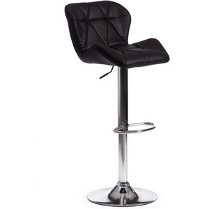 Изображение товара Стул с регулировкой высоты черный барный BIAGGIO (mod. KY717) / 1 шт. в упаковке (металл,экокожа /черный,хром)