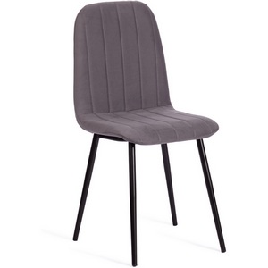 Изображение товара Стул ARC / 1 шт. в упаковке (Велюр,Металл /Темно-серый,Черный)