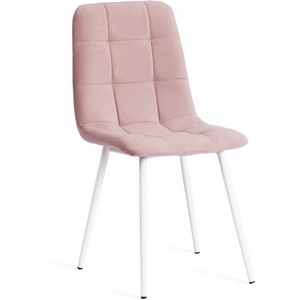 Изображение товара Стул CHILLY MAX / 1 шт. в упаковке (Велюр,Металл /Розовый,Белый)