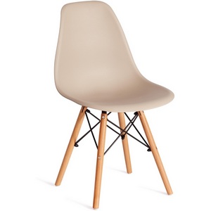 Изображение товара Стул CINDY (EAMES) (mod. 1801) / 1 шт. в упаковке (Дерево бук,Металл,Пластик /Бежевый)