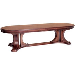 Изображение товара Кухонный стол с вставкой VERSAL (Бук, МДФ/Бежевый) (овальная столешница)