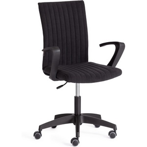 Изображение товара Компьютерное кресло - стул компьютерный с сетчатой спинкой с пластиковой крестовиной игровое SPARK (флок /черный)