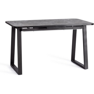 Изображение товара Кухонный стол с вставкой MALTIDO (ЛДСП, HPL, Металл/Черный) (прямоугольная столешница, I I-образная опора)